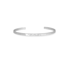 3.2mm Hammered Silver Cuff Bracelet