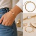 6.5" + 2" 18 Karat Gold PVD Stainless Steel CZ Curb Chain Bracelet