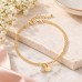 6.5" + 1" 14/20 Gold Filled 3mm Lab Grown Diamond and Disc Charm Bracelet
