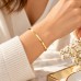 14 Karat Gold Plated 3.2mm Smooth Cuff Bracelet