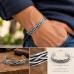 Oxidized Braided Men's Cuff Bracelet