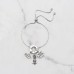 Rhodium Plated Adjustable Circle Hinge Charm Capable Bolo Bracelet