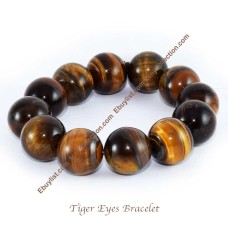 16MM Tiger Eye Round Bead Gemstone Stretch Bracelet R67 