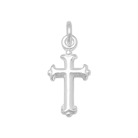 Extra Small Silver Cross Charm