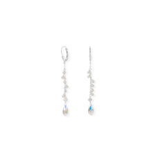 Swarovski Crystal and Cultured Freshwater Pearl Earrings