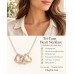 15.75" + 2" Tri Tone Heart Necklace 15.75" + 2" Tri Tone Heart Necklace