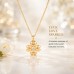 16" + 2" 14 Karat Gold Plated Lucky Clover Lab Grown Diamond Necklace 16" + 2" 14 Karat Gold Plated Lucky Clover Lab Grown Diamond Necklace
