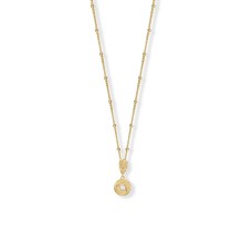 16" + 2" 14 Karat Gold Plated Love Knot Necklace