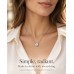 16" + 2" Rhodium Plated Floating 6mm Lab Grown Diamond Slide Necklace
