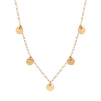 16" + 2" 14/20 Gold Filled Multi Disc Charm Necklace