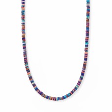 17" Turquoise and Lapis Multi Stone Heishi Necklace