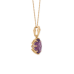 18" 14 Karat Gold Precision Cut Amethyst Necklace