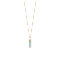 18" Pencil Cut Amazonite Necklace