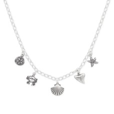 Seaside Style! 18" Oxidized Charm Necklace Seaside Style! 18" Oxidized Charm Necklace